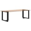 Nohy k jídelnímu stolu ve tvaru T, 2 ks, černé, 80 x 35 x (72-73) cm, ocel 4013060