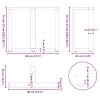 Nohy k jídelnímu stolu ve tvaru T, 2 ks, černé, 80 x 35 x (72-73) cm, ocel 4013060
