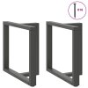 Nohy k jídelnímu stolu ve tvaru T, 2 ks, antracitové, 80 x 35 x (72-73) cm, ocel 4013062