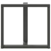 Nohy k jídelnímu stolu ve tvaru T, 2 ks, antracitové, 80 x 35 x (72-73) cm, ocel 4013062