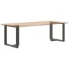 Nohy k jídelnímu stolu ve tvaru T, 2 ks, antracitové, 80 x 35 x (72-73) cm, ocel 4013062