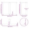 Nohy k jídelnímu stolu ve tvaru T, 2 ks, antracitové, 80 x 35 x (72-73) cm, ocel 4013062