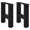 Nohy konferenčního stolku černé 2 ks 40 x (30-31) cm ocelové 4013256