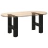 Nohy konferenčního stolku černé 2 ks 40 x (30-31) cm ocelové 4013256