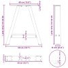 Nohy konferenčního stolku ve tvaru A, 2 ks, černé, 50 x (42-43) cm, ocel 4012832