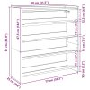 Botník kouřový dub 80x25x81 cm kompozitní dřevo 859909