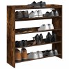 Botník kouřový dub 80x25x81 cm kompozitní dřevo 859909