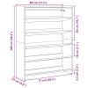 Botník dub sonoma 80x25x100 cm kompozitní dřevo 859898