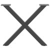 Nohy konferenčního stolku ve tvaru X, 2 ks, antracitové, 60 x (42-43) cm, ocel 4012902