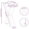 Nohy konferenčního stolku ve tvaru X, 2 ks, černé, 40 x (30-31) cm, ocel 4012872
