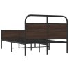 Rám postele bez matrace 135x190 cm hnědý dub kompozitní dřevo 4100499