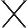 Nohy k jídelnímu stolu ve tvaru X, 2 ks, černé, 70 x (72-73) cm, ocel 4012916