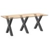 Nohy k jídelnímu stolu ve tvaru X, 3 ks, antracitové, 80 x (72-73) cm, ocel 4012994