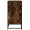 Noční stolek kouřový dub 60 x 31 x 60 cm kompozit dřevo a kovu 848696