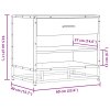 Lavice s botníkem černá 60x40x53,5 cm kompozitní dřevo a kovu 849219