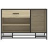 Lavice s botníkem dub sonoma 80x40x53,5 cm kompozit a kovu 849225