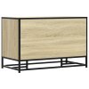 Lavice s botníkem dub sonoma 80x40x53,5 cm kompozit a kovu 849225