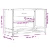 Lavice s botníkem šedá sonoma 80x40x53,5 cm kompozit a kovu 849227
