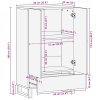 Skříň highboard černá 60x33x100 cm masivní mangovníkové dřevo 4017714