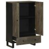 Skříň highboard černá 60x33x100 cm masivní mangovníkové dřevo 4017714