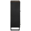 Skříň highboard černá 60x33x100 cm masivní mangovníkové dřevo 4017714