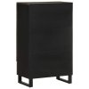Skříň highboard černá 60x33x100 cm masivní mangovníkové dřevo 4017714