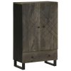Skříň highboard černá 60x33x100 cm masivní mangovníkové dřevo 4017714
