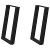 Nohy k jídelnímu stolu ve tvaru U, 2 ks, černé, 60 x (72-73) cm, ocel 4012788
