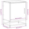 Noční stolek kouřový dub 40x31x50 cm kompozitní dřevo a kov 848713