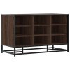 Lavice s botníkem hnědý dub 84x40x53,5 cm kompozit a kovu 849233