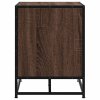 Lavice s botníkem hnědý dub 84x40x53,5 cm kompozit a kovu 849233