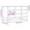 Lavice s botníkem hnědý dub 84x40x53,5 cm kompozit a kovu 849233