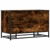 Lavice s botníkem kouřový dub 84x40x53,5 cm kompozit a kovu 849231