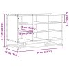 Lavice s botníkem kouřový dub 84x40x53,5 cm kompozit a kovu 849231