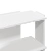 Knihovna 3patrová bílá 60x30x60 cm kompozitní dřevo 860247