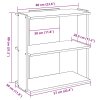 Knihovna se 3 policemi dub artisan 60x30x80 cm kompozit 860264
