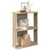 Knihovna se 3 policemi dub sonoma 60x30x80 cm kompozit 860258