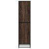 Skříň highboard hnědý dub 35,5x35x139 cm kompozit a kov 849058