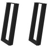 Nohy konzolového stolku ve tvaru U, 2 ks, černé, 28 x (72-73) cm, ocel 4012776
