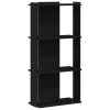 Knihovna se 3 policemi černá 60 x 30 x 120 cm kompozitní dřevo 860266