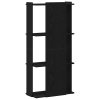Knihovna se 3 policemi černá 60 x 30 x 120 cm kompozitní dřevo 860266