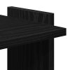 Knihovna se 3 policemi černá 60 x 30 x 120 cm kompozitní dřevo 860266