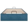 Osmanský rám postele bez matrace tmavě modrá 100x200 cm samet 3310947