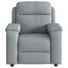 Polohovací křeslo světle šedé textil 4015680