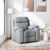 Polohovací křeslo světle šedé textil 4015680