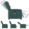 Elektrické masážní polohovací křeslo tmavě zelené textil 3303190