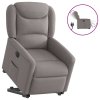 Elektrické zvedací polohovací křeslo taupe textil 3303221