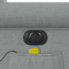 Elektrické masážní polohovací křeslo světle šedé textil 3303364