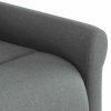 Zvedací masážní polohovací křeslo tmavě šedé textil 3303385
