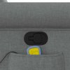 Zvedací masážní polohovací křeslo tmavě šedé textil 3303385